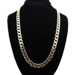 Collier long simple hip-hop en alliage mode Europe et Amérique, largeur : 12 mm, longueur : 80 cm