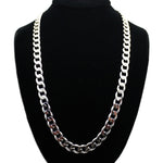 Collier long simple hip-hop en alliage mode Europe et Amérique, largeur : 12 mm, longueur : 80 cm