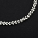 Glamorous Female Crystal Bracelet with Artificial Diamond Inlaid for Wedding, Engagement, Mother`s Day And Birthday Gift, Diameter: 5.25 cm, Perimeter:16.5 cm, Silver