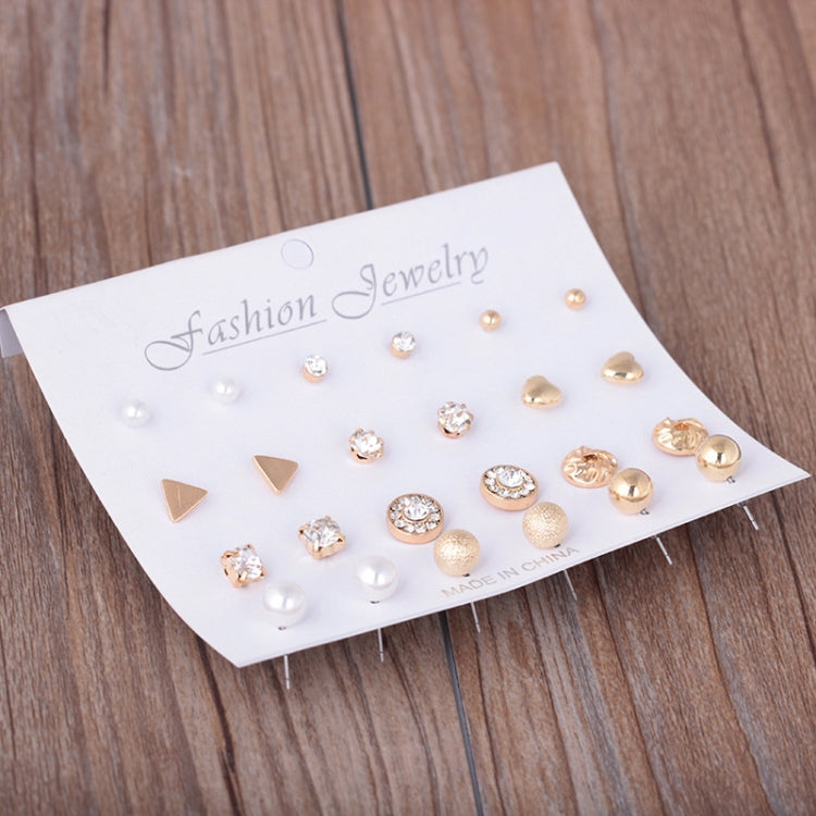 12 Ensembles de Paires Assorties de Boucles d'Oreilles Clous Multiples, Ensemble de Bijoux avec Carte pour Femmes et Filles (Argent), Or, Argent
