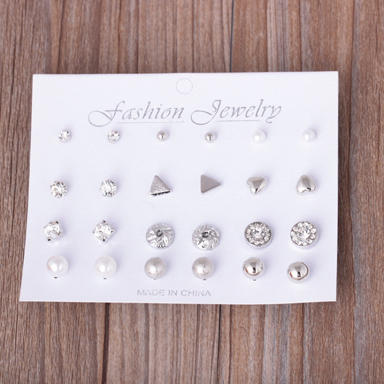 12 Ensembles de Paires Assorties de Boucles d'Oreilles Clous Multiples, Ensemble de Bijoux avec Carte pour Femmes et Filles (Argent), Or, Argent