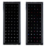 60 clous de nez en acier inoxydable en forme de diamant de couleurs mélangées, bijoux de piercing en forme de L, longueur de la tige : 7 mm, diamètre de la tige : 0,6 mm (couleur), couleur (60 pièces), blanc (60 pièces)