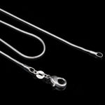 Chaîne en os de serpent plaquée argent 1MM, style personnalité (argent, longueur : 26 pouces), longueur : 26 pouces