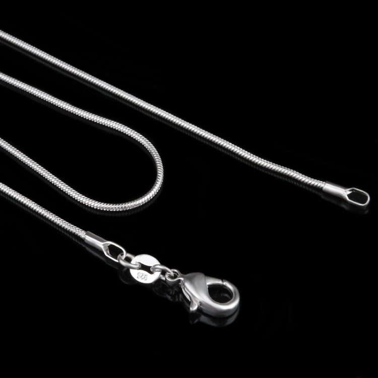 Chaîne en os de serpent plaquée argent 1MM, style personnalité (argent, longueur : 26 pouces), longueur : 26 pouces