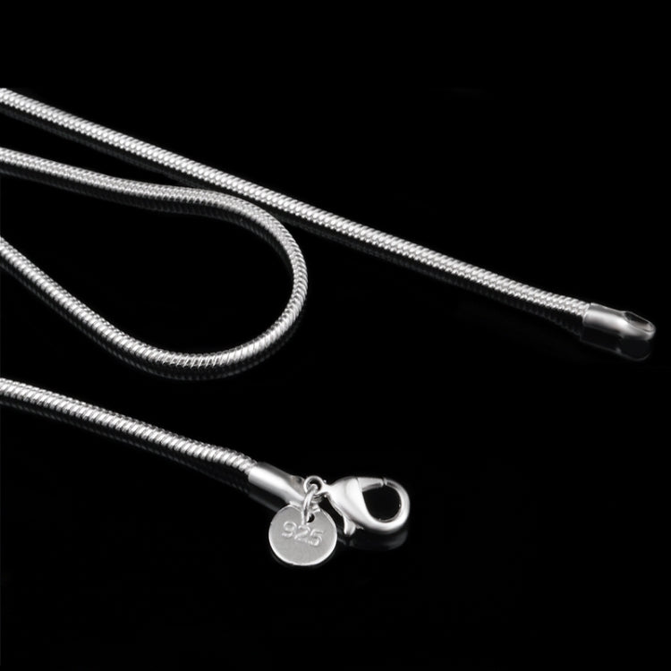 Chaîne serpent 2MM en argent plaqué fantaisie (longueur : 20 pouces), longueur : 20 pouces