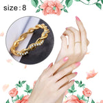 Bague torsadée pour femmes, simple et élégante, entièrement ornée de strass (Taille US:8), Taille US:8