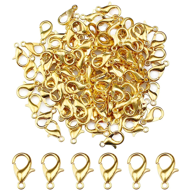 100 Pcs 12mm Accessoires de bijoux DIY, Pince de homard en alliage de haute qualité, 100 Pcs