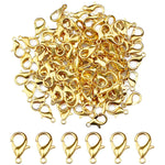 100 Pcs 12mm Accessoires de bijoux DIY, Pince de homard en alliage de haute qualité, 100 Pcs