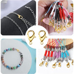 100 Pcs 12mm Accessoires de bijoux DIY, Pince de homard en alliage de haute qualité, 100 Pcs