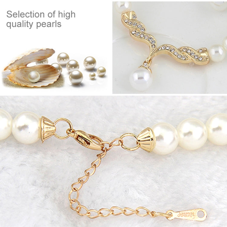 Ensemble de bijoux 3 en 1 pour mariée, boucles d'oreilles et collier classiques à perles pour femme