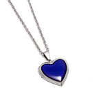 2 colliers pendentifs MN4008 cœur porte-photo, bijou à décoloration thermosensible