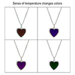 2 colliers pendentifs MN4008 cœur porte-photo, bijou à décoloration thermosensible