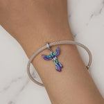 BSC880 Pendentif phénix coloré dégradé en argent sterling S925, accessoires perles pour bracelet DIY, BSC880