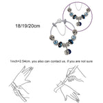 Bracelets perles 20cm style ethnique bohème ciel bleu étoile lune, 20cm