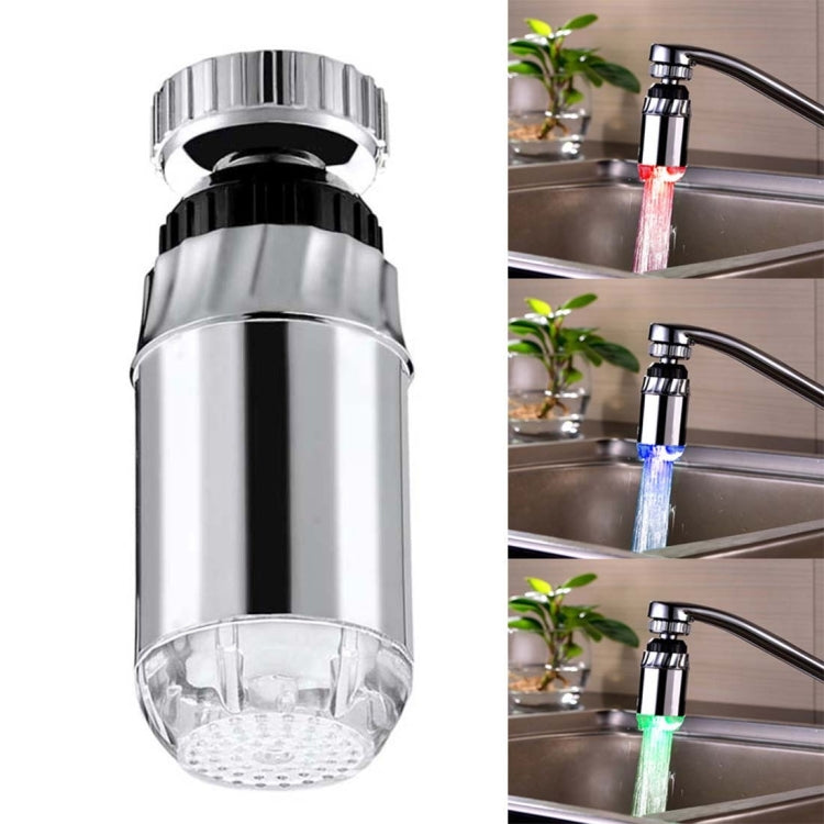 SDF-B2 1 LED Capteur de température ABS LED RVB Robinet Lumineux Douche à effet d'eau, Taille : 78 x 28 mm, Interface : 22 mm (Argent), SDF-B2