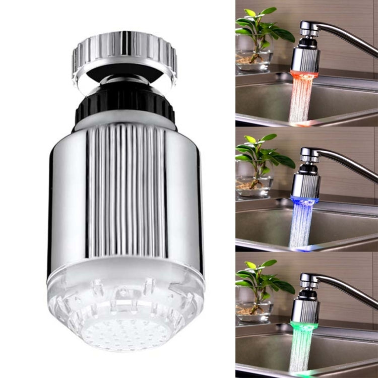 SDF-B5 Robinet lumineux LED RGB à capteur de température ABS 1 LED pour douche, Taille : 75 x 37 mm, Interface : 22 mm (Argent), SDF-B5