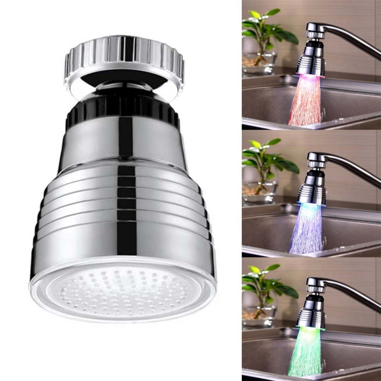 SDF-B10 1 LED ABS Capteur de Température RVB Robinet Lumineux LED Douche à Effet Lumineux, Taille : 58 x 38mm, Interface : 22mm (Argent), SDF-B10