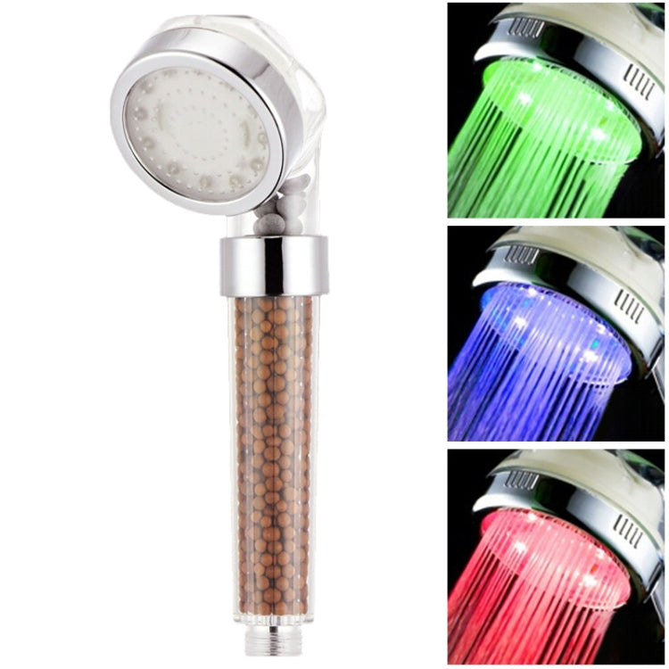 SDS-A23 Pommeau de douche LED RVB avec capteur de température ABS, 15 LED, ions négatifs, taille : 23 x 6,5 x 5,8 cm, interface : 20 mm, SDS-A23