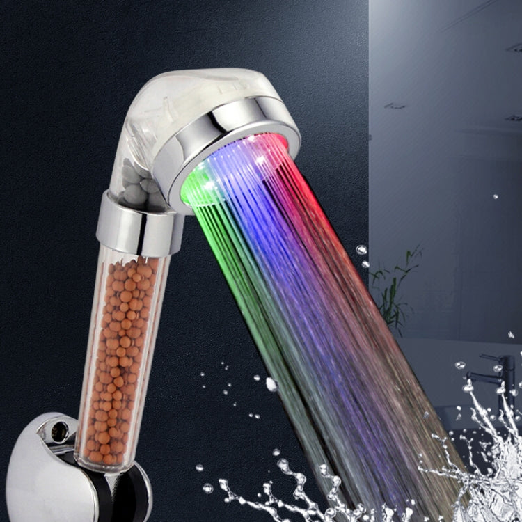 SDS-A23 Pommeau de douche LED RVB avec capteur de température ABS, 15 LED, ions négatifs, taille : 23 x 6,5 x 5,8 cm, interface : 20 mm, SDS-A23