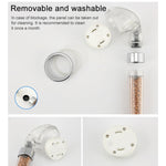 SDS-A23 Pommeau de douche LED RVB avec capteur de température ABS, 15 LED, ions négatifs, taille : 23 x 6,5 x 5,8 cm, interface : 20 mm, SDS-A23