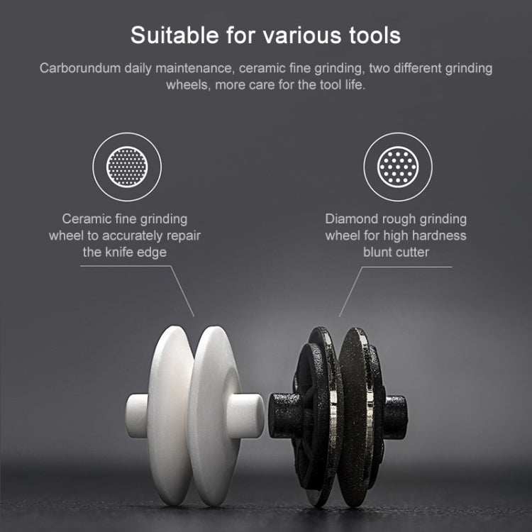 Aiguiseur de couteaux double roue Original Xiaomi Youpin Huohou Kitchen Mini, Aiguiseur de couteaux double roue