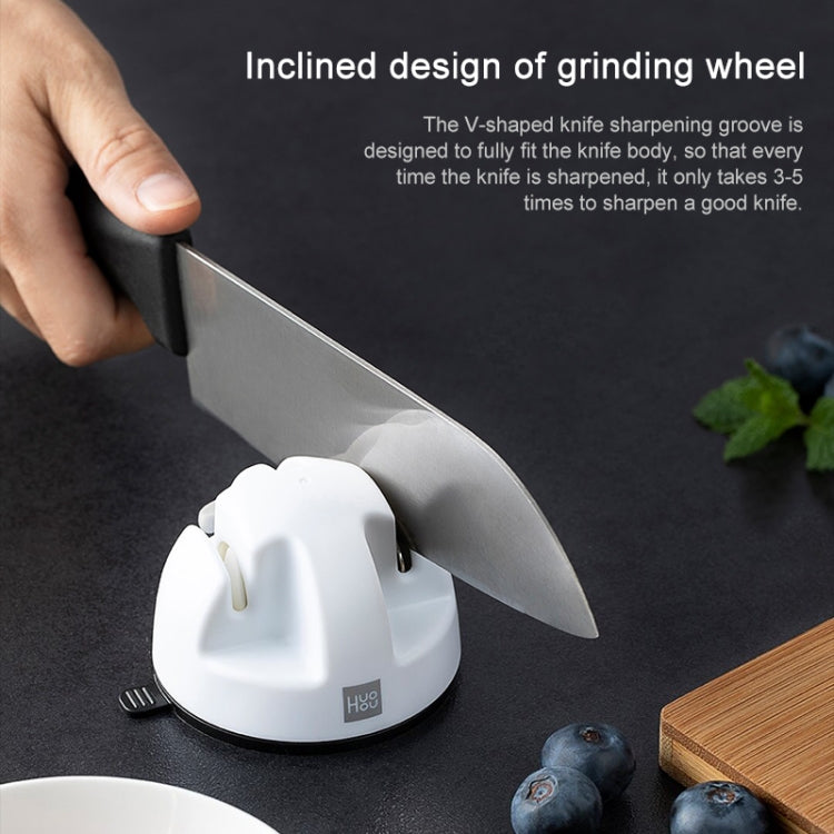 Aiguiseur de couteaux double roue Original Xiaomi Youpin Huohou Kitchen Mini, Aiguiseur de couteaux double roue