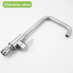Robinet pivotant en acier inoxydable 304 pour éviers, robinet d'eau chaude et froide, robinet d'eau chaude et froide