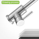 Robinet pivotant en acier inoxydable 304 pour éviers, robinet d'eau chaude et froide, robinet d'eau chaude et froide