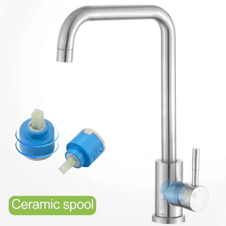 Robinet pivotant en acier inoxydable 304 pour éviers, robinet d'eau chaude et froide, robinet d'eau chaude et froide