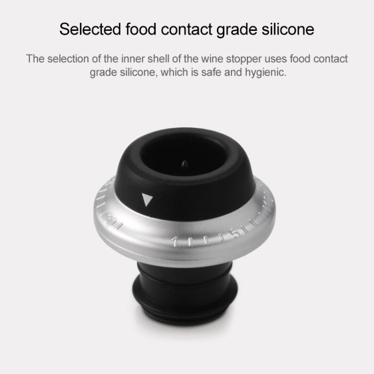 Ensemble de bouchons de conservation pour vin rouge en acier inoxydable Original Xiaomi Youpin CircleJoy, style : 4 bouchons dans une pompe, 4 bouchons dans une pompe