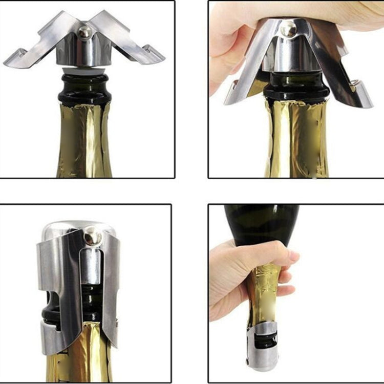 Bouchon de bouteille de vin mousseux en acier inoxydable, 5 pièces