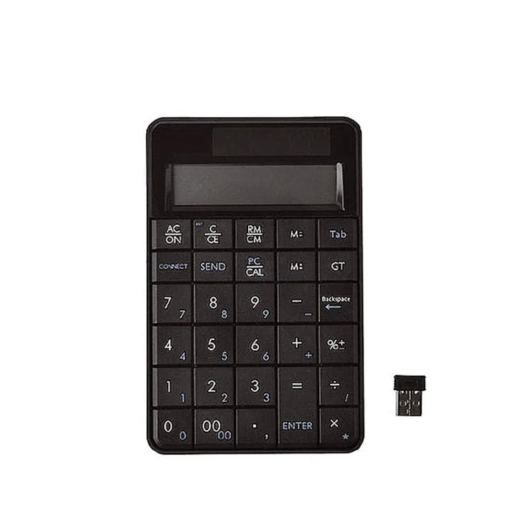 Clavier numérique sans fil USB 2,4 G 2 en 1 MC-56AG et calculatrice avec écran LCD