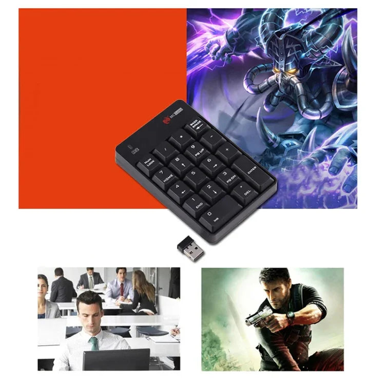 Clavier numérique sans fil USB 2,4 G 2 en 1 et mini-calculatrice MC Saite SK-51AG pour ordinateur portable ou de bureau, SK-51AG