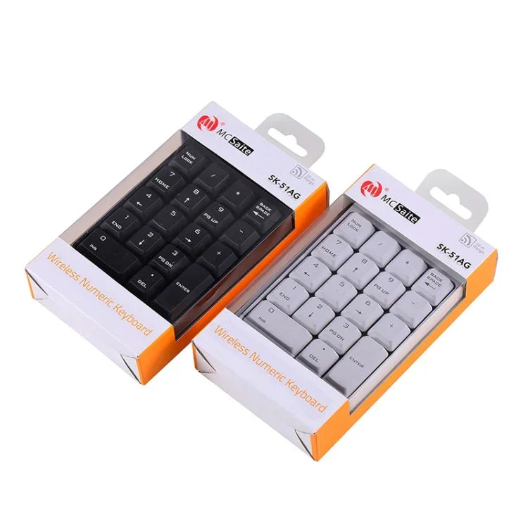 Clavier numérique sans fil USB 2,4 G 2 en 1 et mini-calculatrice MC Saite SK-51AG pour ordinateur portable ou de bureau, SK-51AG