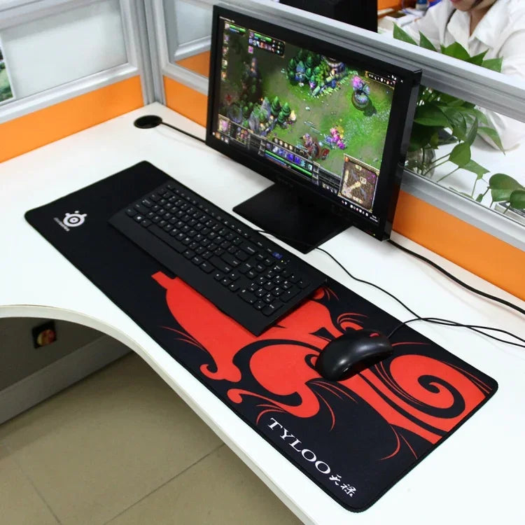 Tapis de souris et de clavier de jeu et de bureau Grand Dragon Mante, taille : 90 cm x 30 cm, taille : 90 cm x 30 cm