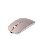 Souris sans fil de charge de batterie Bluetooth 3.0 MC-008 pour ordinateurs portables et téléphones portables Android, MC-008 (Blanc), MC-008 (Or)