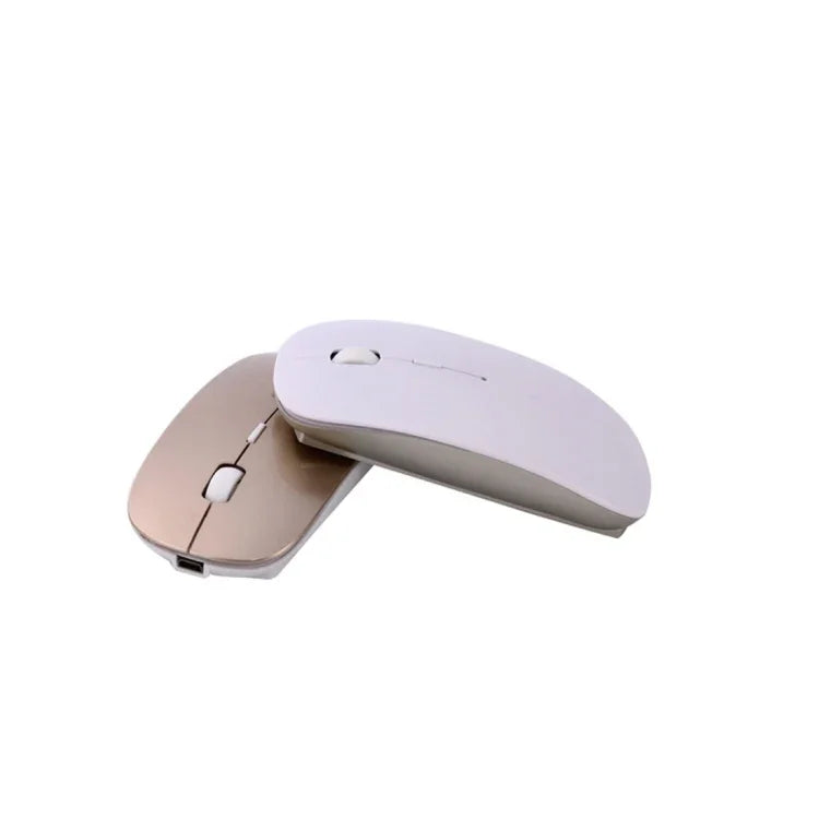 Souris sans fil de charge de batterie Bluetooth 3.0 MC-008 pour ordinateurs portables et téléphones portables Android, MC-008 (Blanc), MC-008 (Or)