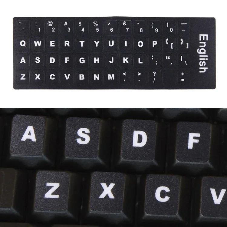Film de protection pour clavier, autocollants de clavier anglais indépendants pour ordinateur portable, clavier d'ordinateur, anglais