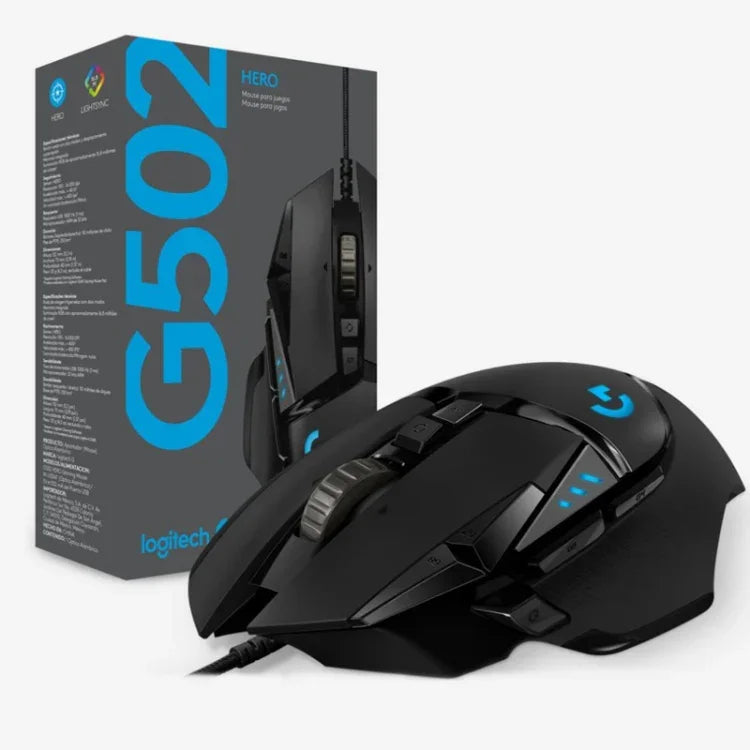 Souris gaming filaire Logitech G502 HERO avec 11 boutons, Longueur: 2,1 m
