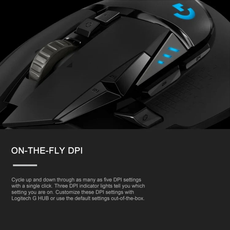 Souris gaming filaire Logitech G502 HERO avec 11 boutons, Longueur: 2,1 m