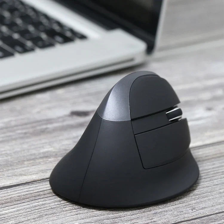 DELUX M618 Mini Souris Verticale Ergonomique sans Fil 2.4G 2400DPI USB Rechargeable, M618 Gris