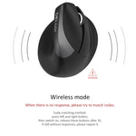 DELUX M618 Mini Souris Verticale Ergonomique sans Fil 2.4G 2400DPI USB Rechargeable, M618 Gris