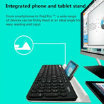 Clavier sans fil multi-dispositifs Logitech K780 Bluetooth + Unifying double mode avec support