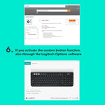 Clavier sans fil multi-dispositifs Logitech K780 Bluetooth + Unifying double mode avec support