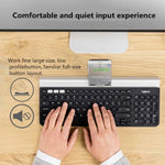 Clavier sans fil multi-dispositifs Logitech K780 Bluetooth + Unifying double mode avec support