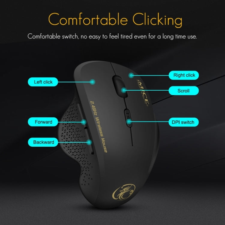 Souris sans fil iMICE G6 Souris de bureau 2,4 G Souris gaming 6 boutons
