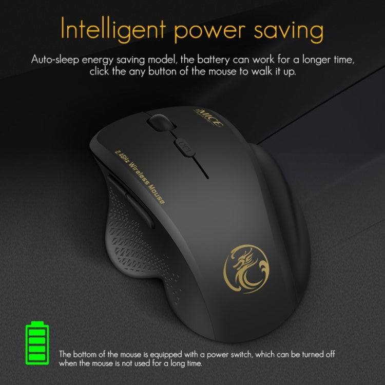 Souris sans fil iMICE G6 Souris de bureau 2,4 G Souris gaming 6 boutons
