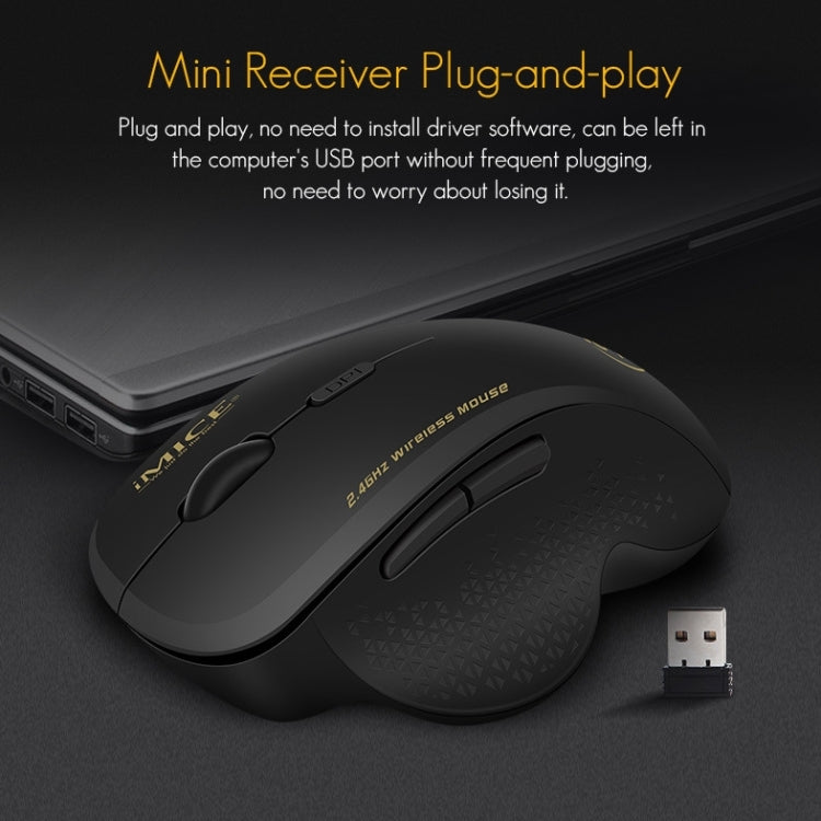 Souris sans fil iMICE G6 Souris de bureau 2,4 G Souris gaming 6 boutons