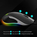 Souris filaire iMICE X6 Souris de jeu RVB colorée à 6 boutons, X6