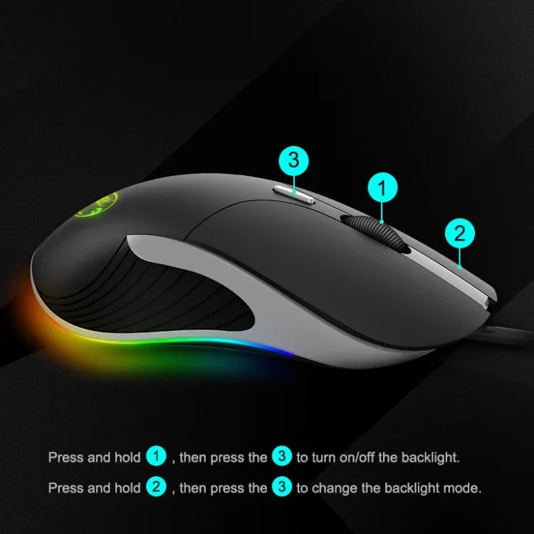 Souris filaire iMICE X6 Souris de jeu RVB colorée à 6 boutons, X6